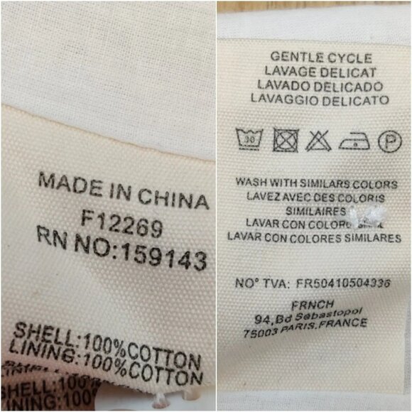 NEW FRNCH Petra Skirt White Floral Cotton Eyelet Belt Accent Button Front Small - Picture 10 of 11